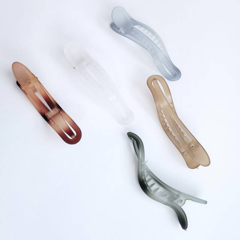 

5pcs Solid Hair Clip, Multicolor