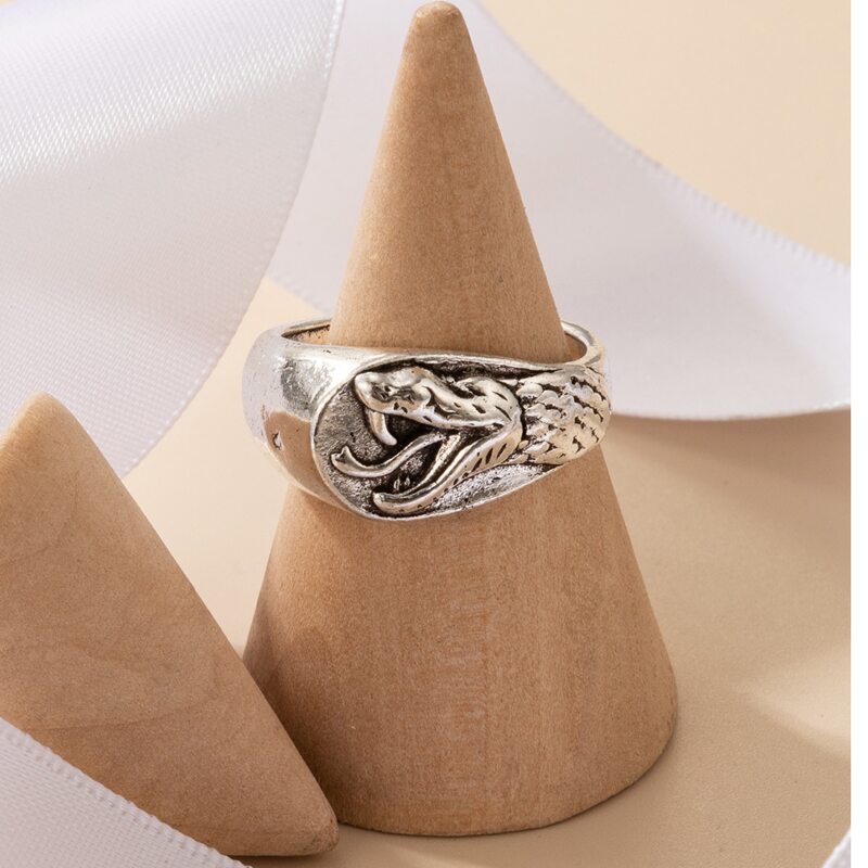 

Snake Design Ring, Silver