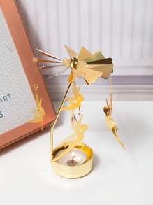 1 cái Giá nến xoay nóng Fairy Halloween, Ma quái, Mùa thu, Lễ hội, Ngày lễ Giáng sinh, Mùa đông, Ngày lễ, Lễ hội, Trang trí phòng, Quà tặng - Vàng - Xem 1