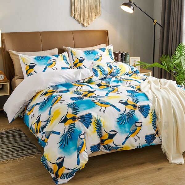 

Bird Print Duvet Cover Sets Without Filler, Multicolor
