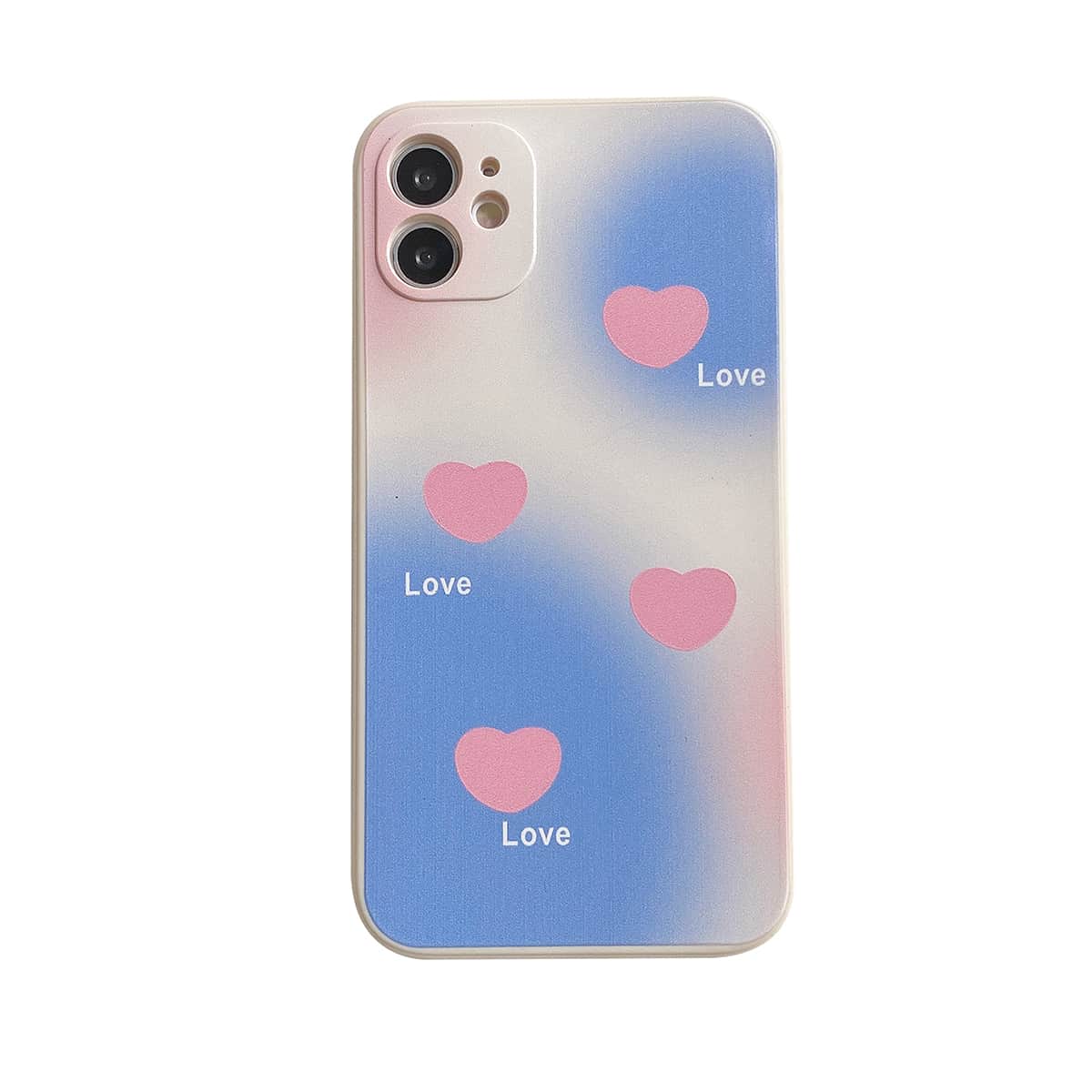 

Ombre Heart Pattern Phone Case, Multicolor