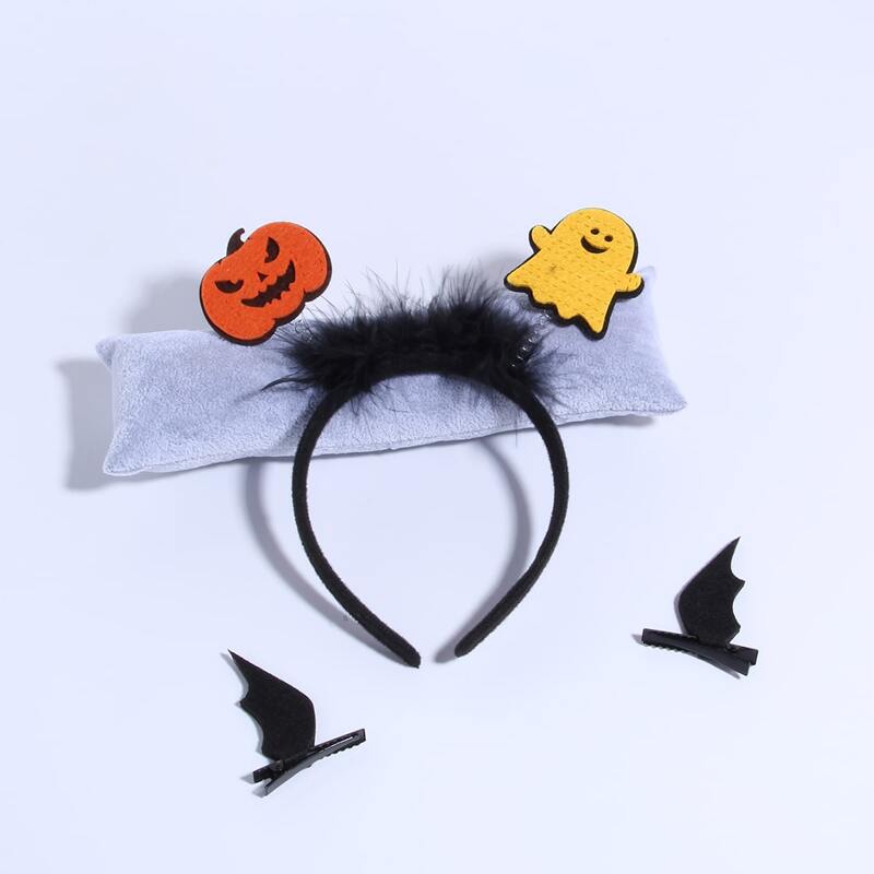 

1pc Halloween Design Headband & 2pcs Hair Clip, Multicolor