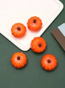 5pcs Artificial Plastic Pumpkin - Orange - View 1
