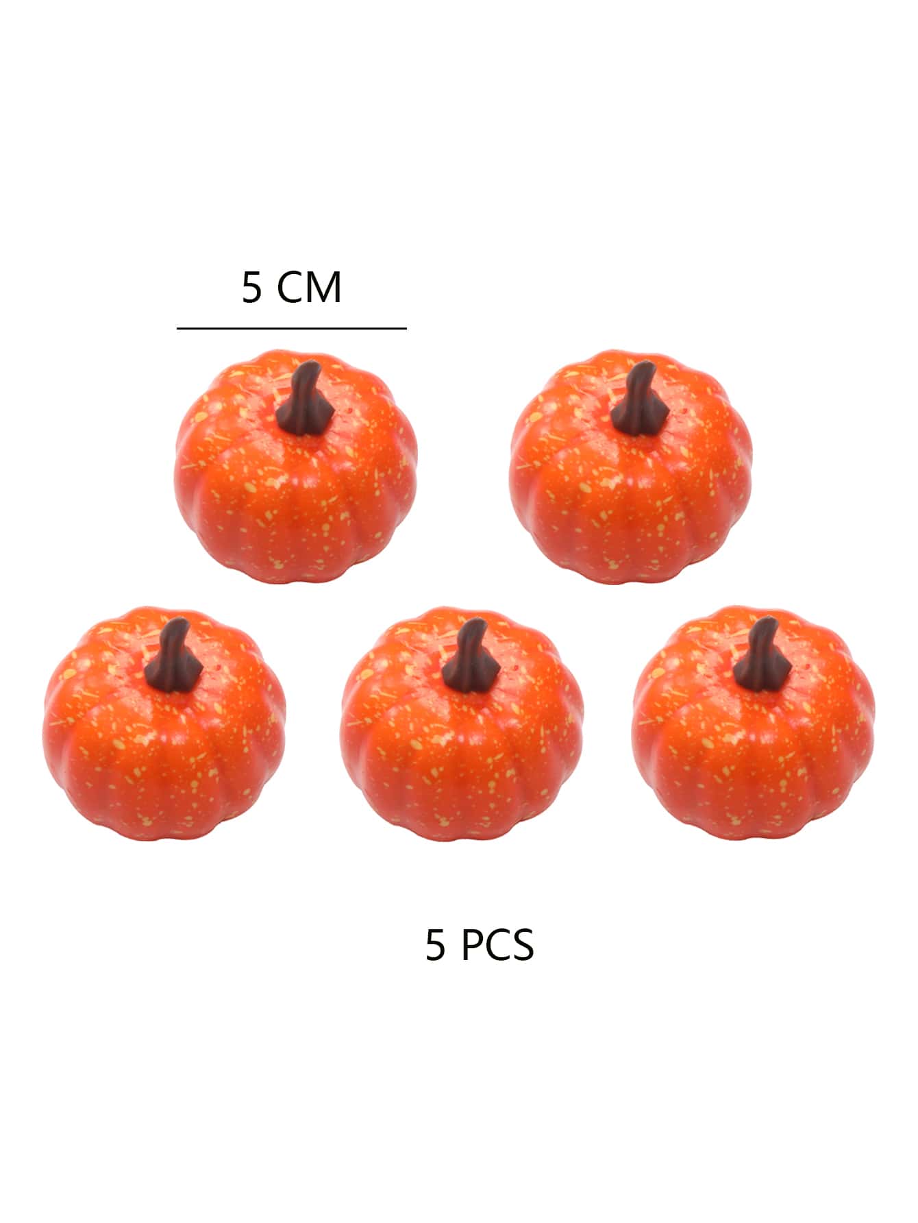 5pcs Artificial Plastic Pumpkin - Orange - View 2