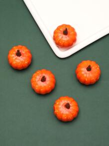 5pcs Artificial Plastic Pumpkin - Orange - View 3