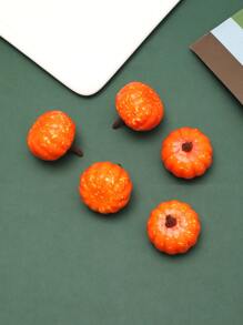 5pcs Artificial Plastic Pumpkin - Orange - View 4