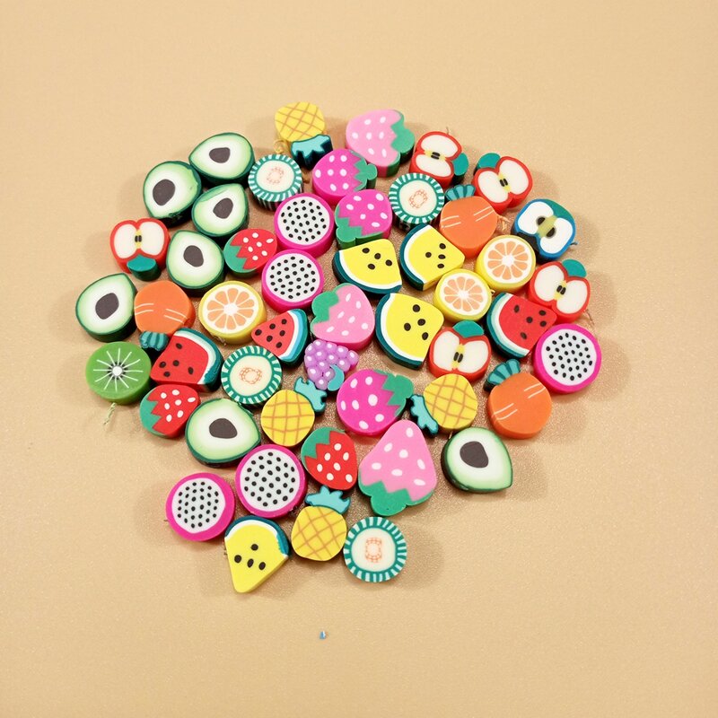 

50pcs Random Fruit DIY Jewelry Accessory, Multicolor