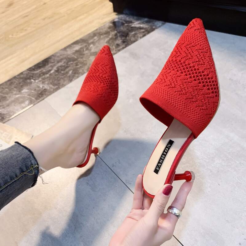 

Point Toe Pumps, Red