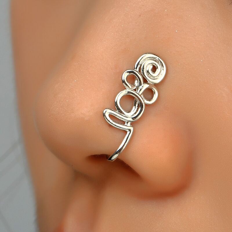 

Structured Nose Ring, Silver
