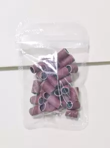 拋光美甲拋光頭 30入組指甲鑽頭適合女士和女孩 - 棕色 - 查看 1