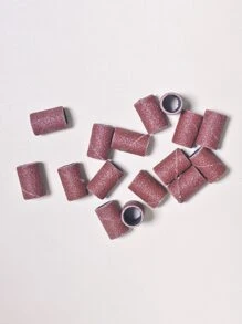 拋光美甲拋光頭 30入組指甲鑽頭適合女士和女孩 - 棕色 - 查看 3