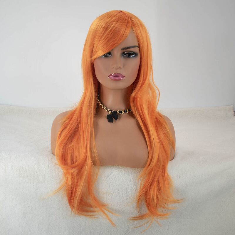 

Long Curly Wig With Bangs, Orange