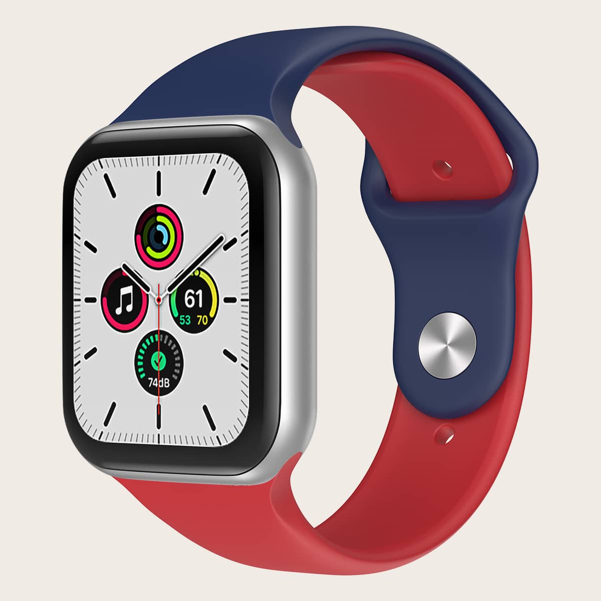 

Color Block Silicone Watchband For iWatch, Multicolor