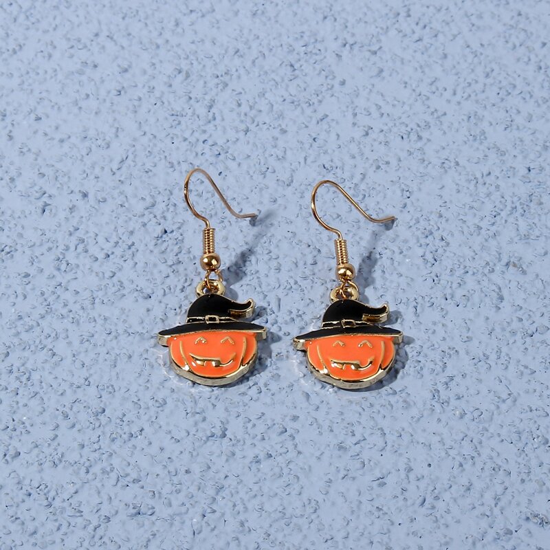 

Pumpkin Lantern Drop Earrings, Orange