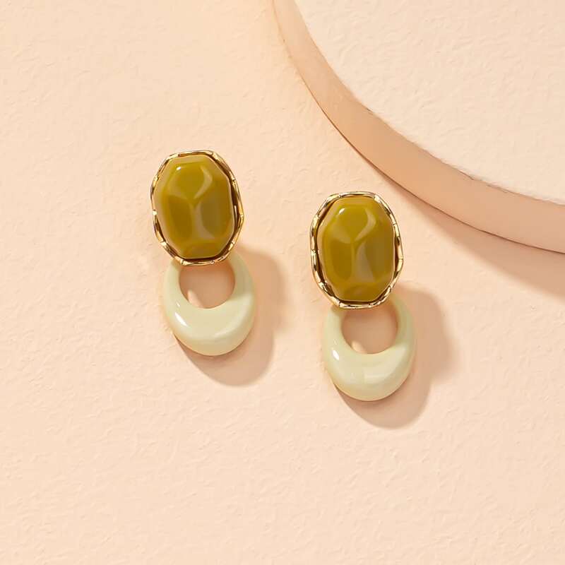 

Geo Drop Earrings, Multicolor