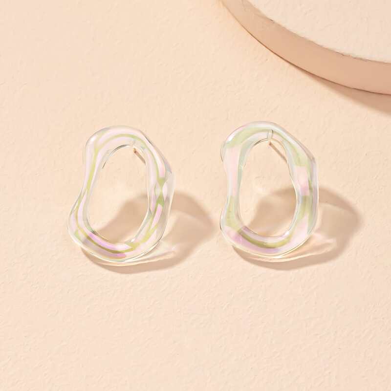 

Resin Stud Earrings, Clear