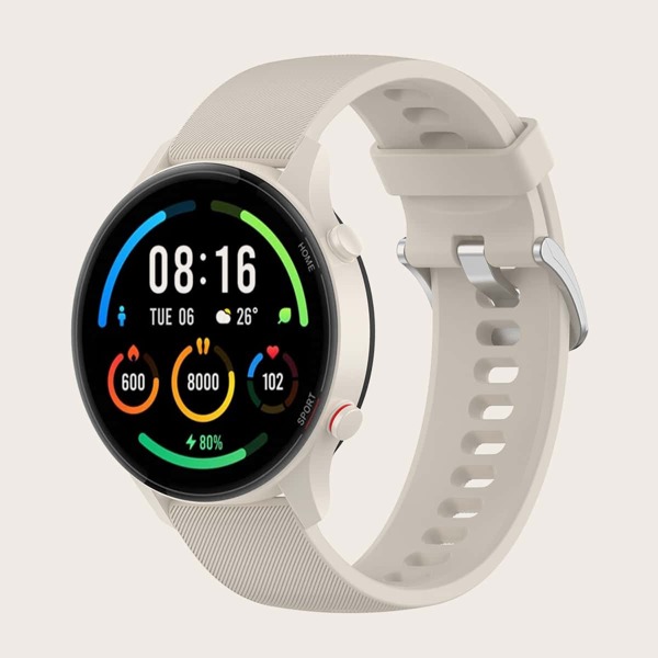

1pc Silicone Smartwatch Band, Grey