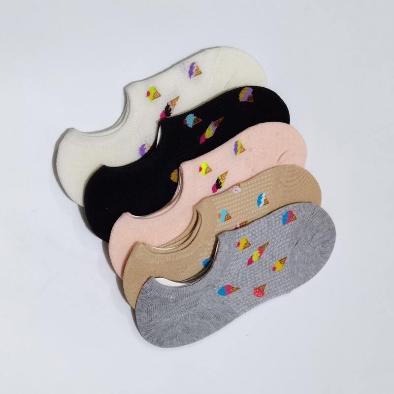 

5pairs Ice Cream Graphic Invisible Socks, Multicolor