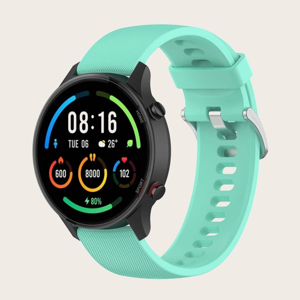 

Plain Silicone Watchband For Xiaomi, Mint green
