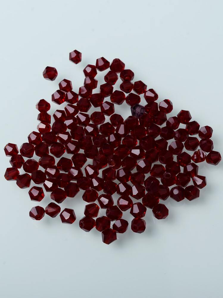 120pcs Glass Crystal Beads DIY Jewelry Accessory - Redwood - View 1
