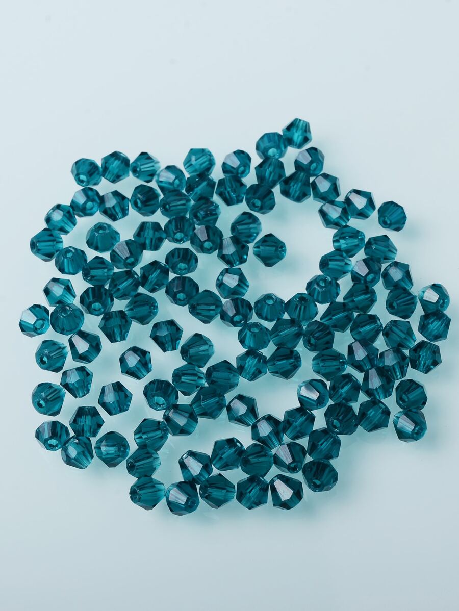 120pcs Glass Crystal Beads DIY Jewelry Accessory - Teal Blue - View 1