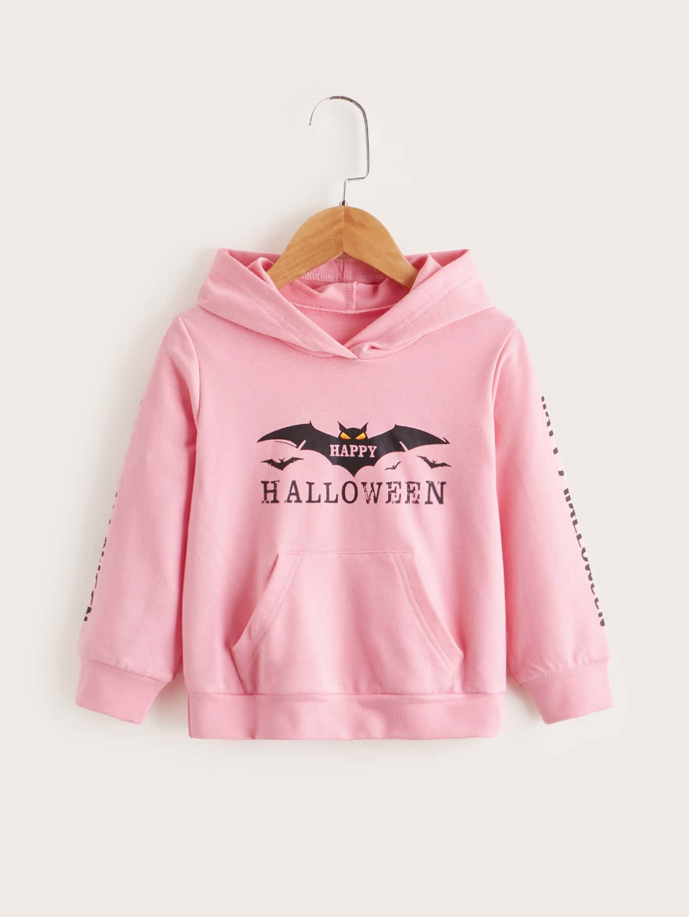 小女童萬聖印花口袋細節運動衫