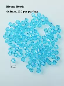 120 顆玻璃水晶珠 DIY 首飾配件 - 寶藍色 - 查看 2