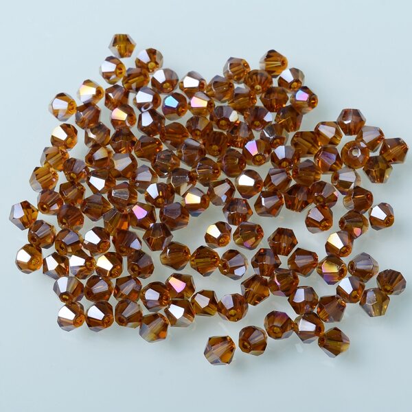 

120pcs Crystal Bead DIY Jewelry Accessory, Mocha brown