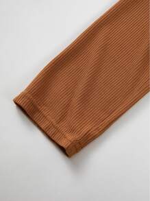 Girls Two Tone Ribbed Knit Tee - Multicolor - View 5