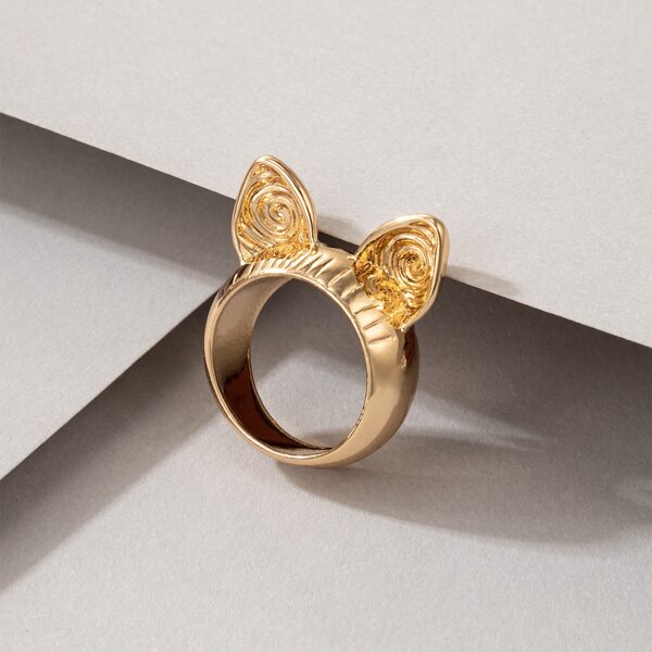 

1pc Alloy Ring, Gold