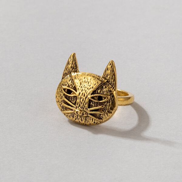 

Cat Decor Ring, Gold