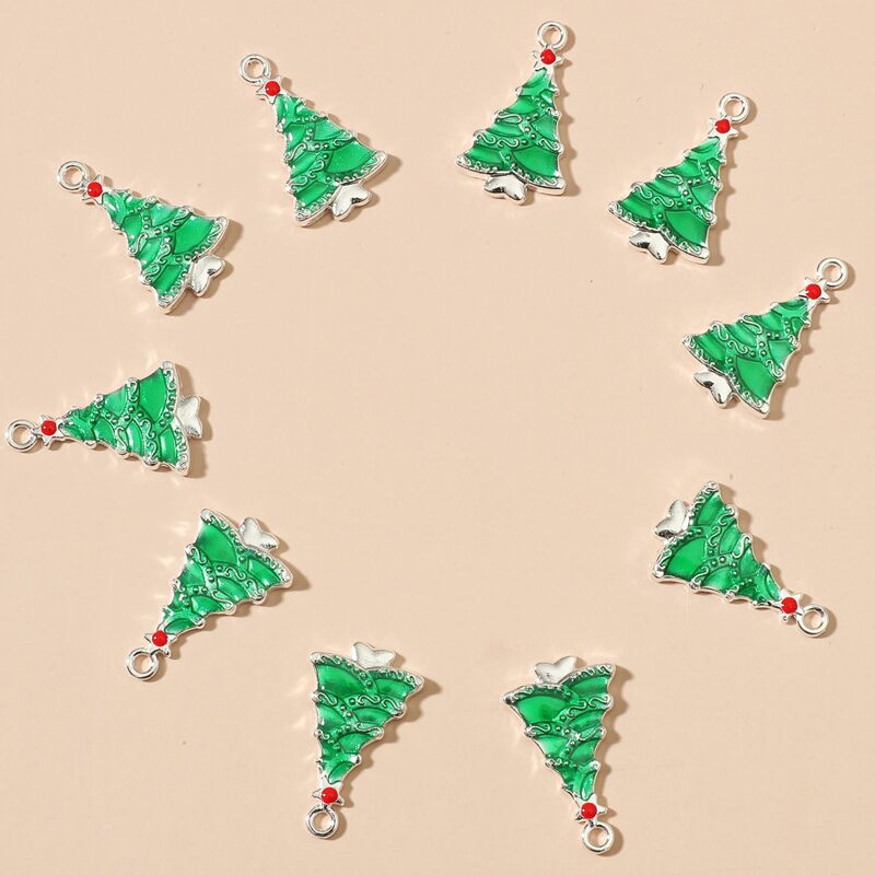 

10pcs Christmas Tree DIY Pendant, Multicolor