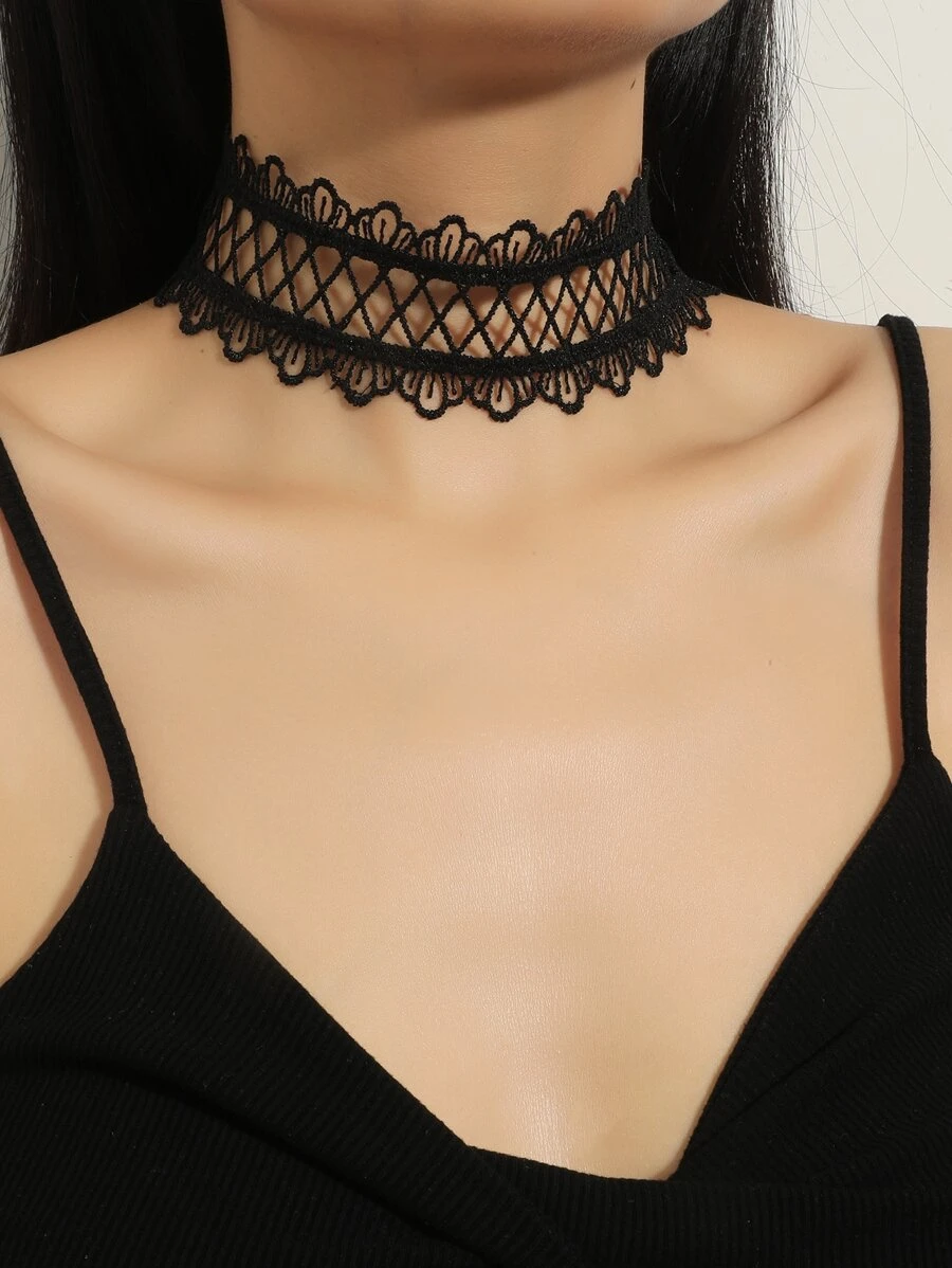 Vòng cổ rỗng - màu đen - Xem 1