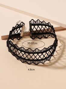 Vòng cổ rỗng - màu đen - Xem 3