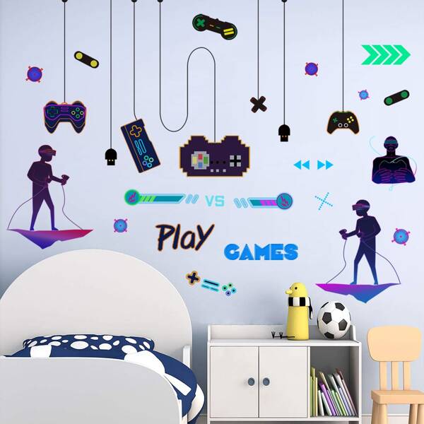 

Gamepad Print Wall Sticker, Multicolor