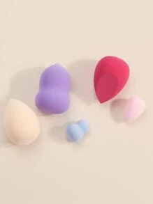 5pcs Makeup Sponge Professional Cosmetic Puff For Foundation Concealer Cream Make Up Soft Sponge Puff Water-Drop Shape - Multicolor - View 2