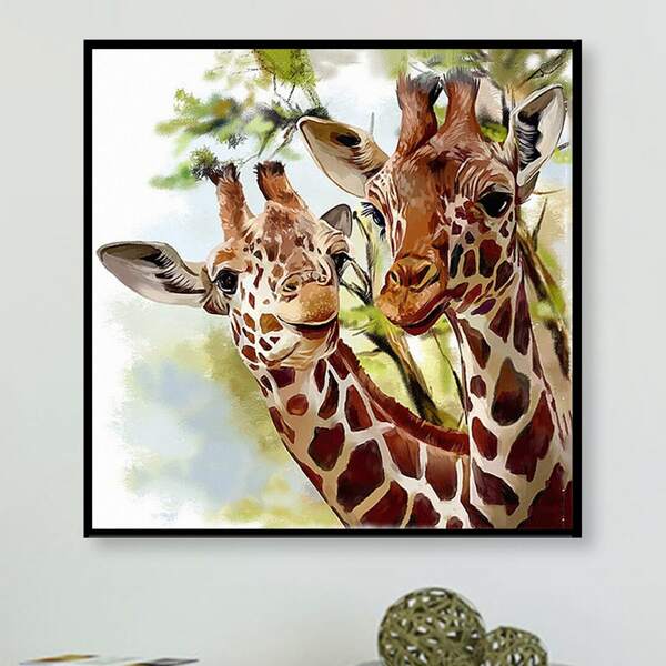 

Giraffe Print DIY Diamond Unframed Painting, Multicolor