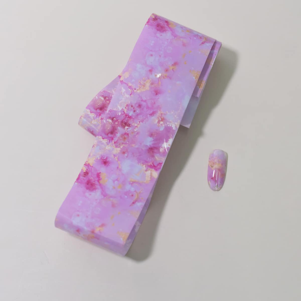 

1pc Marble Pattern Nail Art Sticker, Multicolor