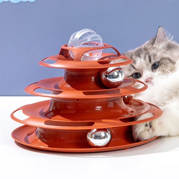 

1pc Cat Teaser Turntable, Red