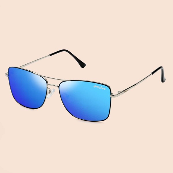 

Men Tinted Lens Sunglasses, Teal blue