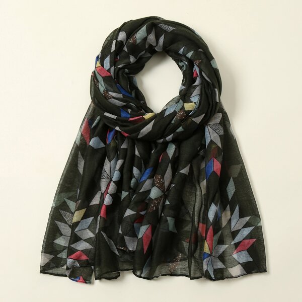 

Geo Print Scarf, Multicolor