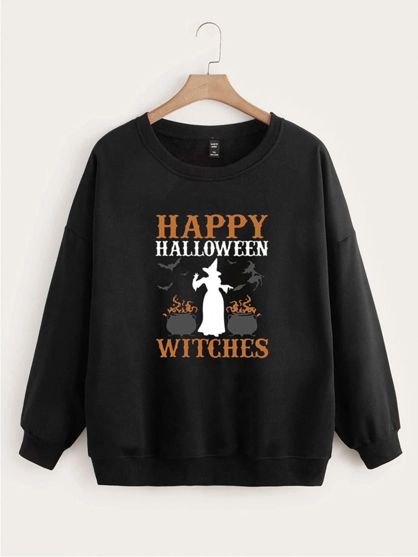 Sudadera De Manga Larga Con Estampado Happy Halloween Para M Sudadera De Manga Larga Con Estampado Happy Halloween Para M