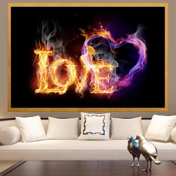 

Letter Graphic Diamond Painting Without Frame, Multicolor
