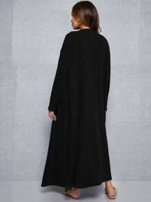 SHEIN Maternity Tank Dress With Coat - Black - View 2