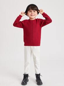 SHEIN 小男童條紋針織插肩袖套頭毛衣