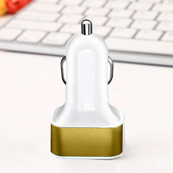 

Автомобильное зарядное устройство USB с 3 портами, Золотистый
