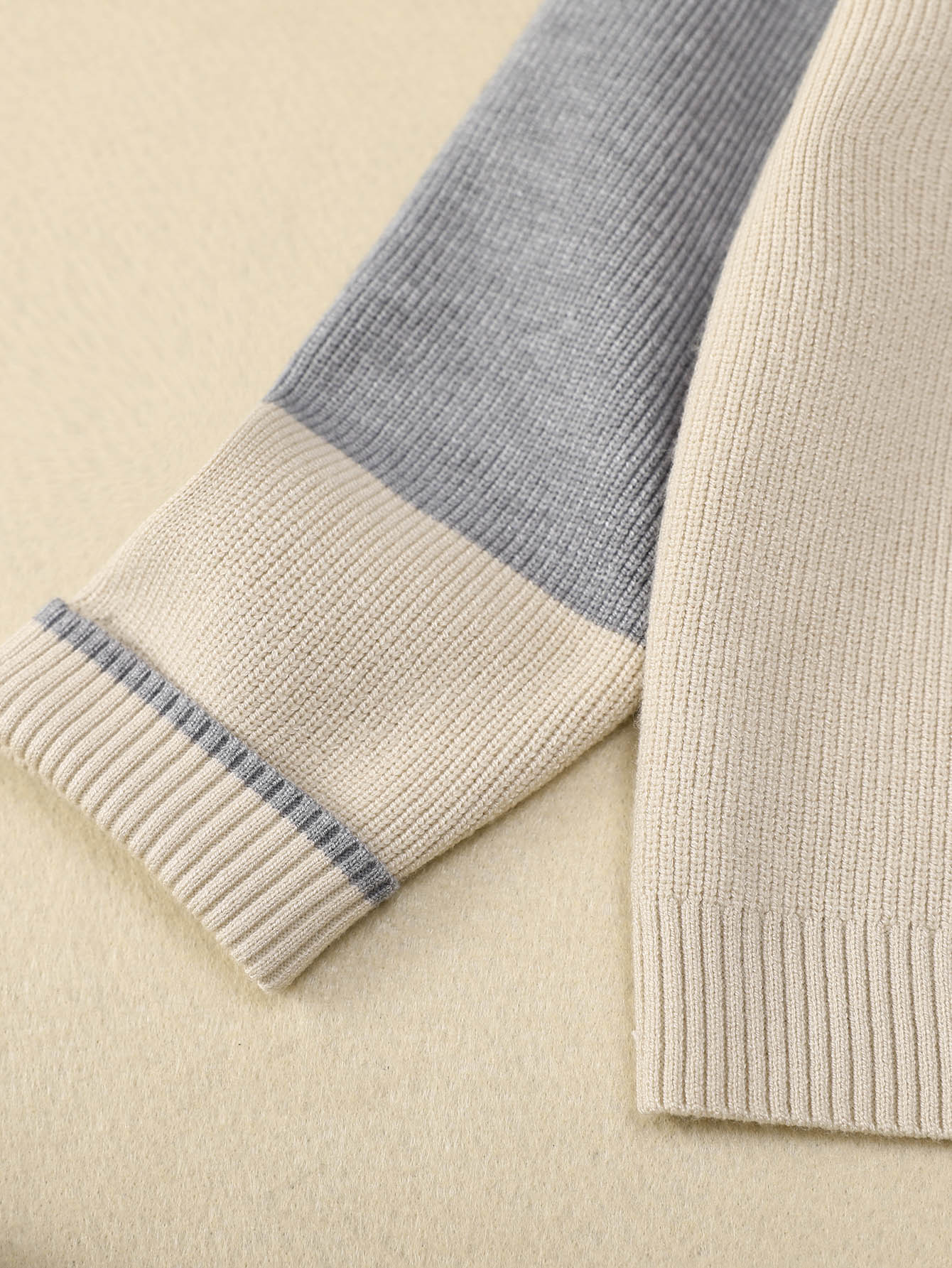 Young Boy Two Tone Pocket Patched Sweater