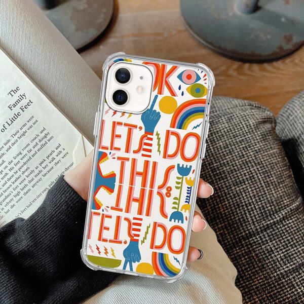 

Letter Graphic Phone Case, Multicolor