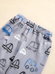 SHEIN 男童卡通車印花套衫和運動褲 - 彩色 - 查看 6