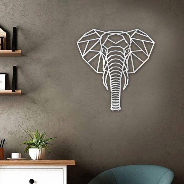 

Elephant Shaped Mirror Surface Wall Sticker, Silver
